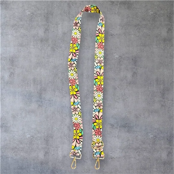 Floral Multicolor Bag Strap Purse strap replacement - Picture 2 of 4